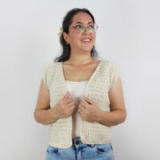 Chaleco Corto Tejido Beige