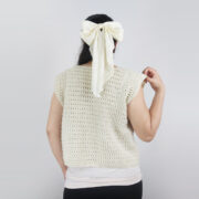 Chaleco Corto Tejido Beige - Imagen 2