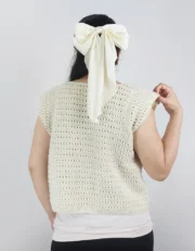 Chaleco Corto Tejido Beige - Imagen 2